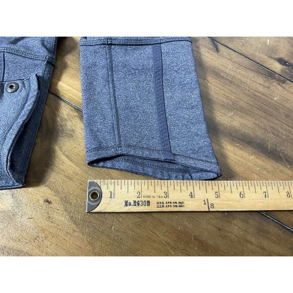 Lululemon Womens Snap Me Up Cropped Leggings Gray Black Low Rise Active Size 4 - Picture 10 of 12